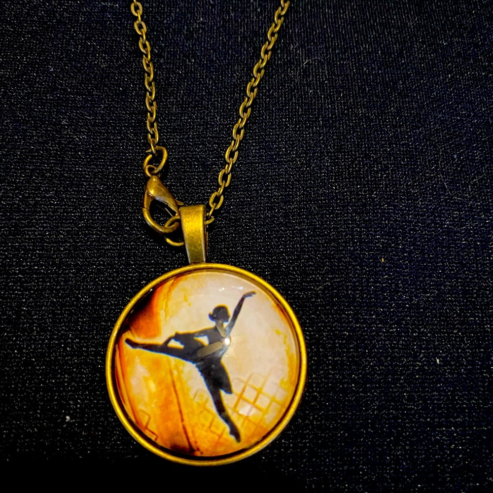 BOGO all jewelry Dancer necklace bronze